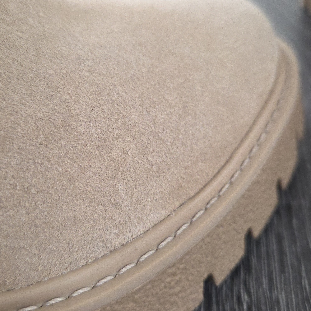 Chelsea & Violet Lug Sole Ankle Boots - Taupe Lottie 9M Leather Suede. Lug Sole - Picture 14 of 16